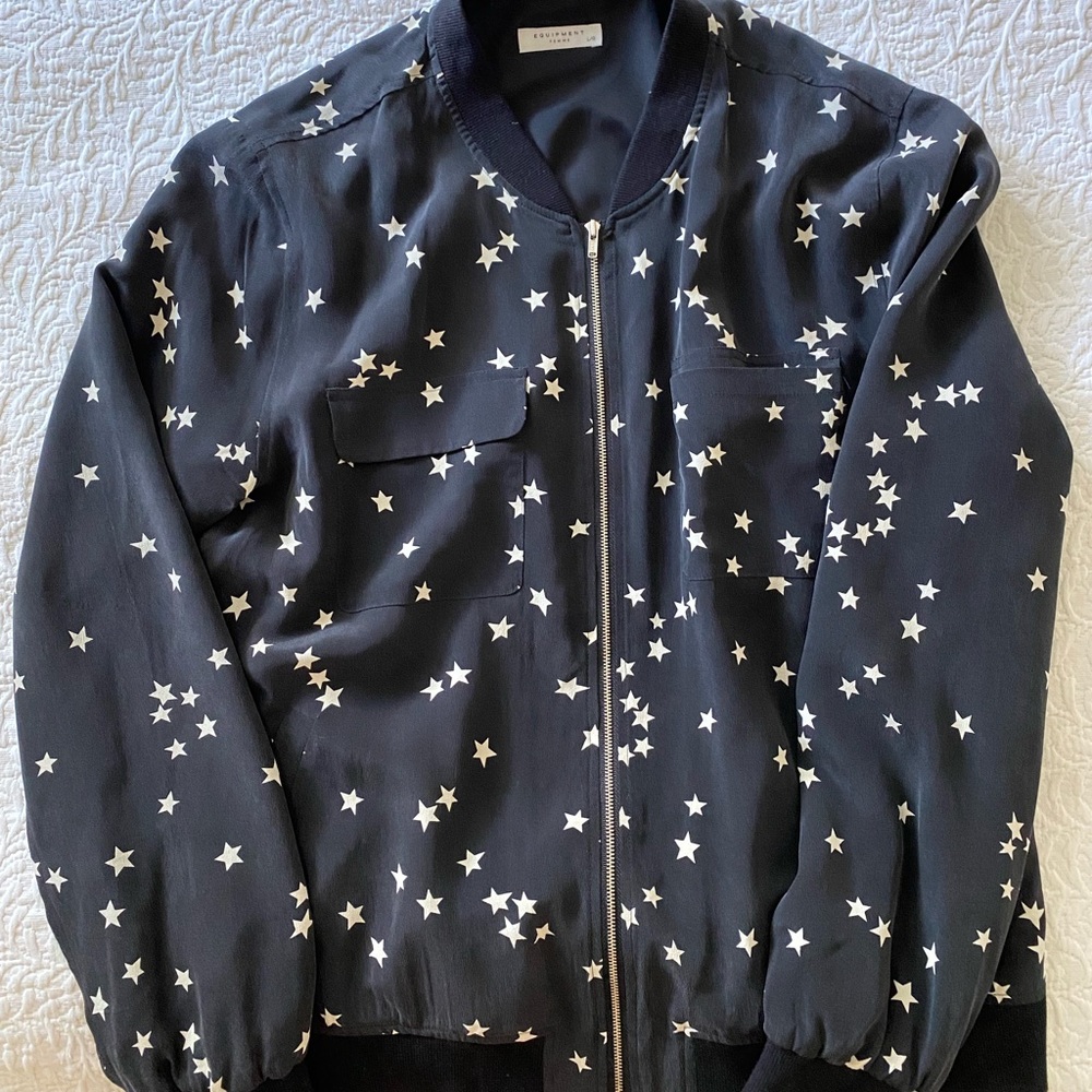 Silk bomber jacket